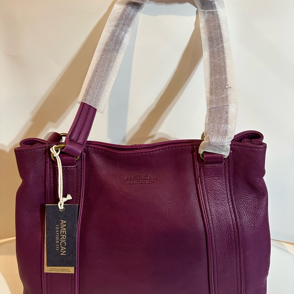American Leather Co. Purple Shoulder Bag